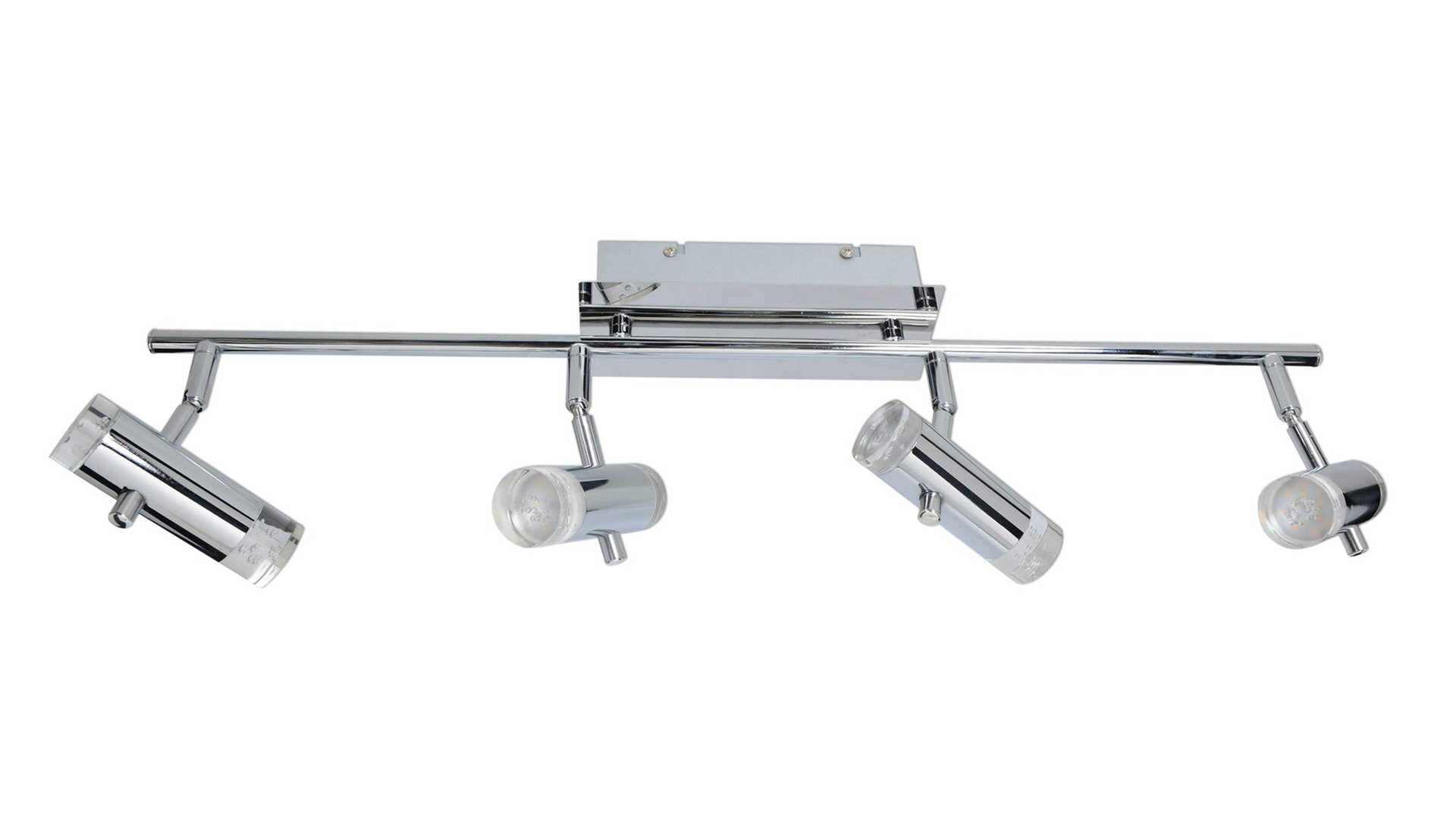 Strahler / Spot Näve aus Kunststoff in Metallfarben näve LED-Deckenspot Garda Chrom & Acryl – vier Spots