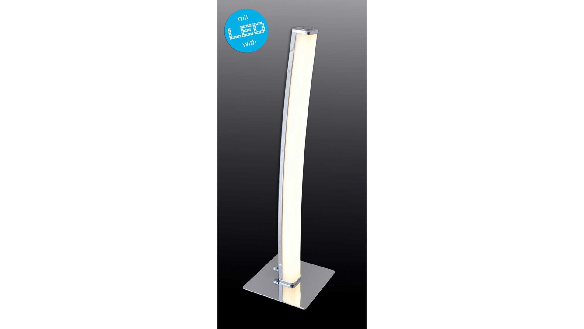 Tischleuchte Näve aus Metall in Metallfarben näve LED-Tischlampe Rip Chrom & Acryl – Höhe ca. 50 cm