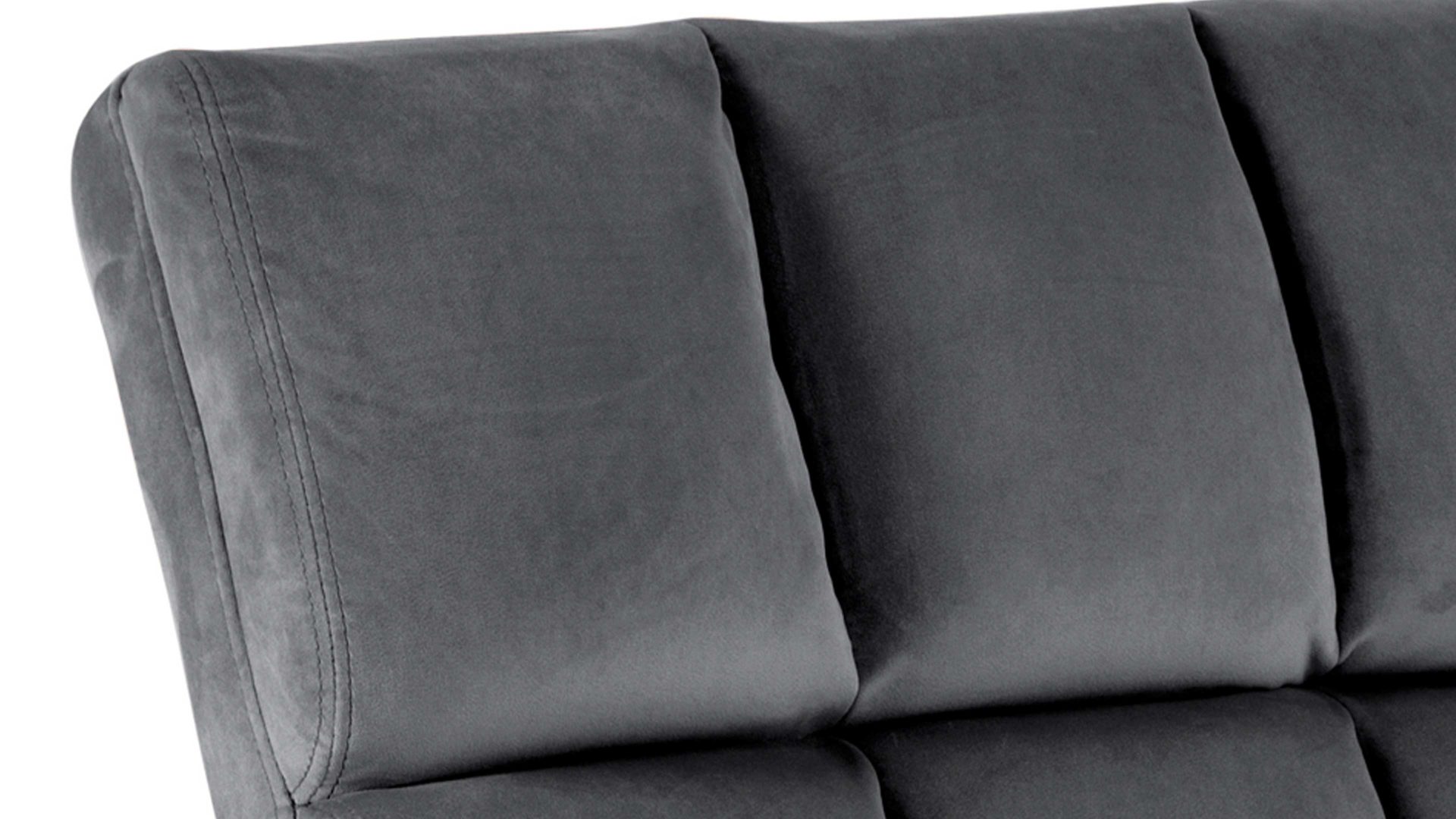 Lounge-Stuhl Actona group aus Stoff in Dunkelgrau Loungestuhl Alba dunkelgrauer Samt VIC 28 & schwarzes Metallgestell