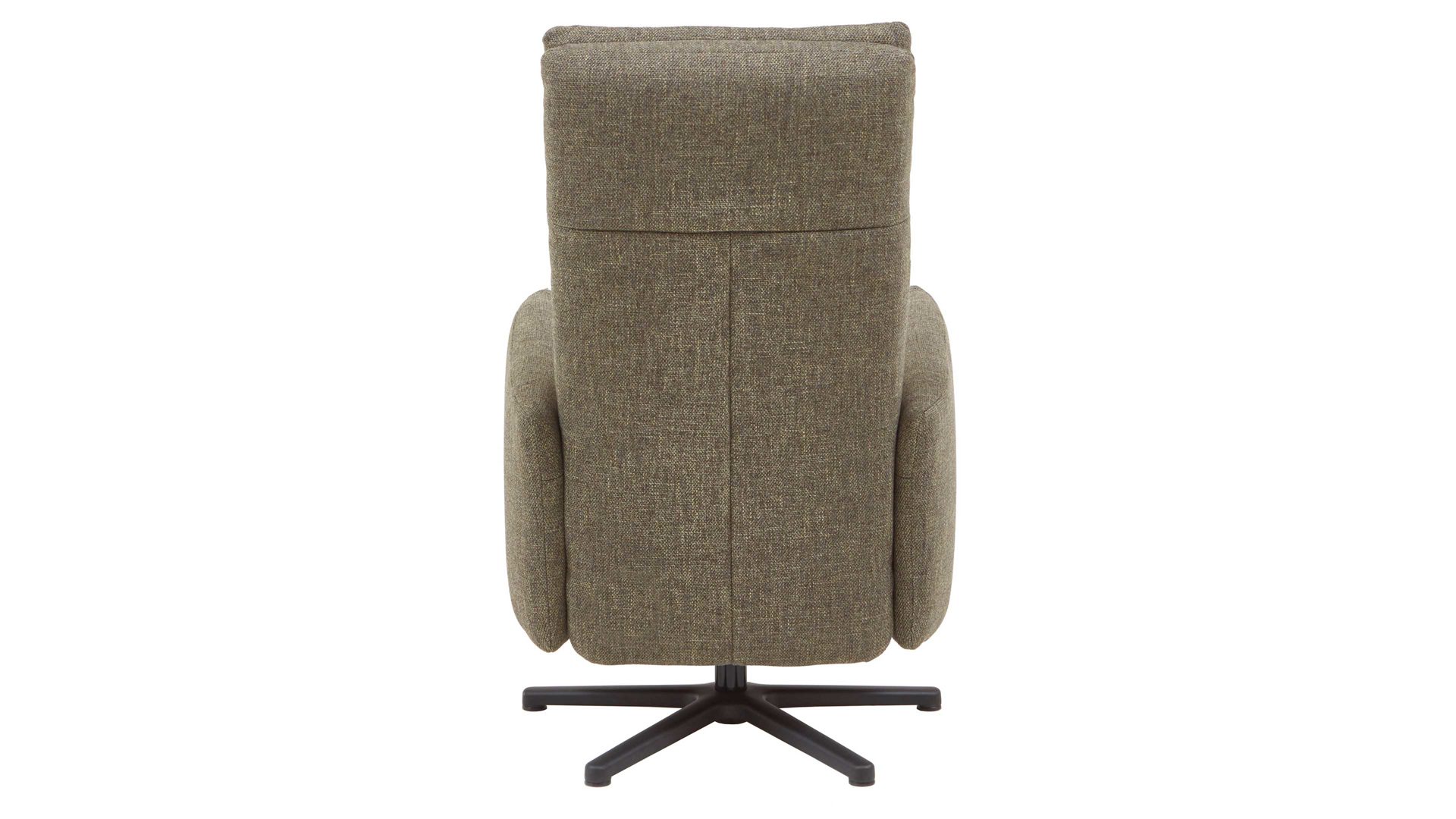 Relaxsessel KAWOO aus Stoff in Grün KAWOO Polsterprogramm New Jersey - Relaxsessel olivfarbener Bezug Riviera & schwarzer Sternfuß