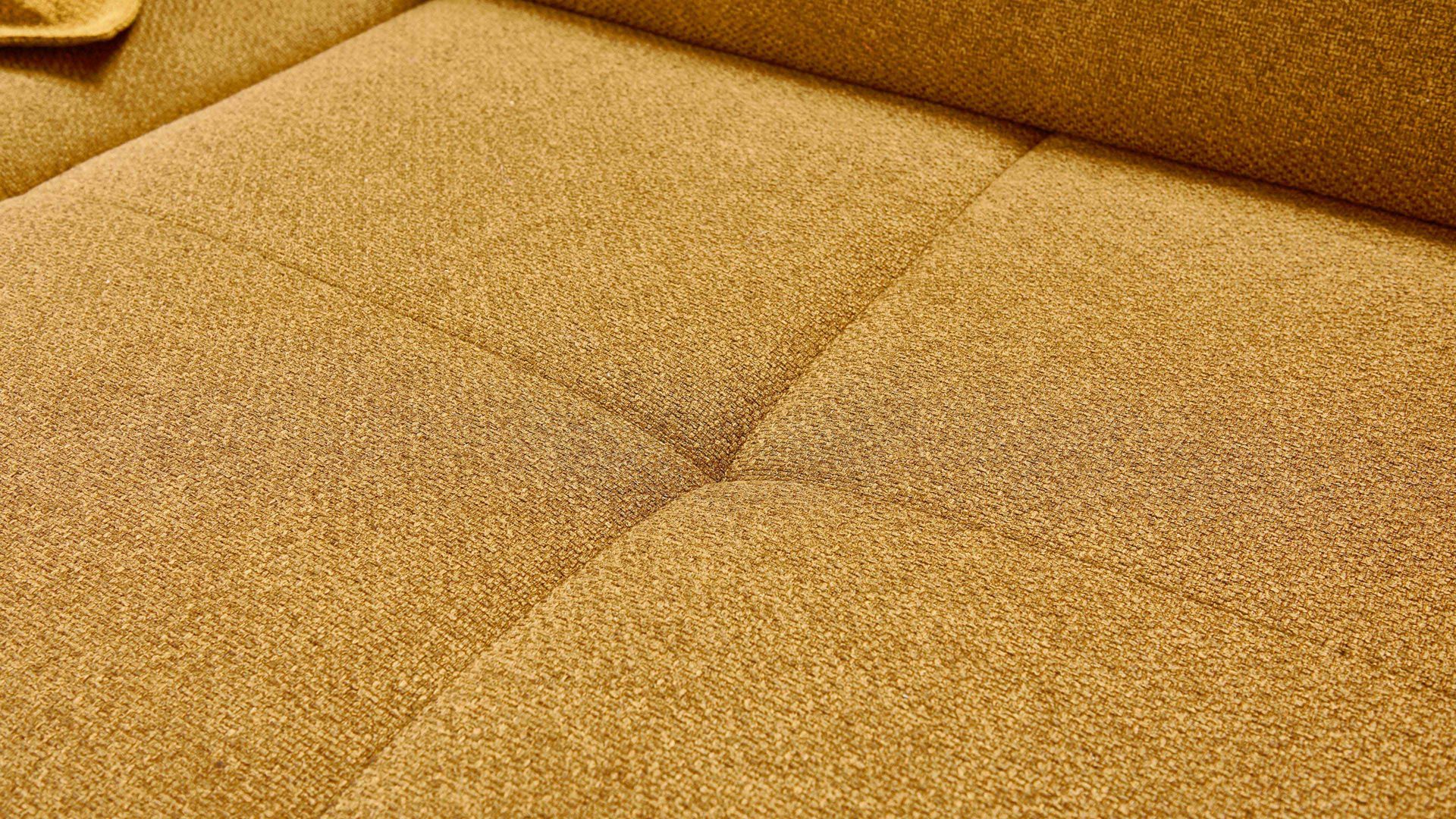 Polstersessel KAWOO aus Stoff in Gelb KAWOO Polsterprogramm New Jersey - Love-Seat senffarbenes Flachgewebe Portofino 06 - Breite ca. 139 cm