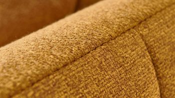 Polstersessel KAWOO aus Stoff in Gelb KAWOO Polsterprogramm New Jersey - Love-Seat senffarbenes Flachgewebe Portofino 06 - Breite ca. 139 cm