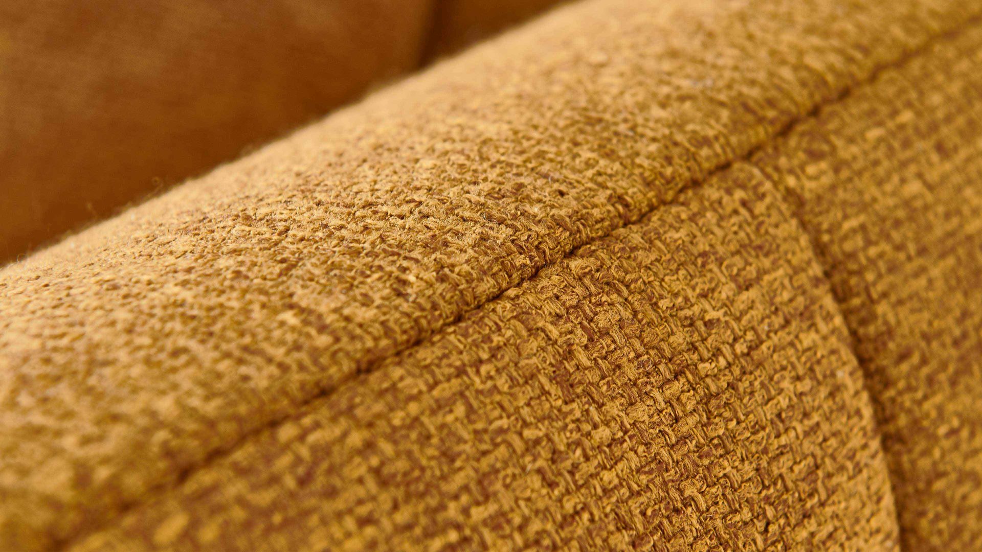 Dreisitzer KAWOO aus Stoff in Gelb KAWOO Polsterprogramm New Jersey - Dreisitzer senffarbener Bezug Portofino 06 - Breite ca. 204 cm