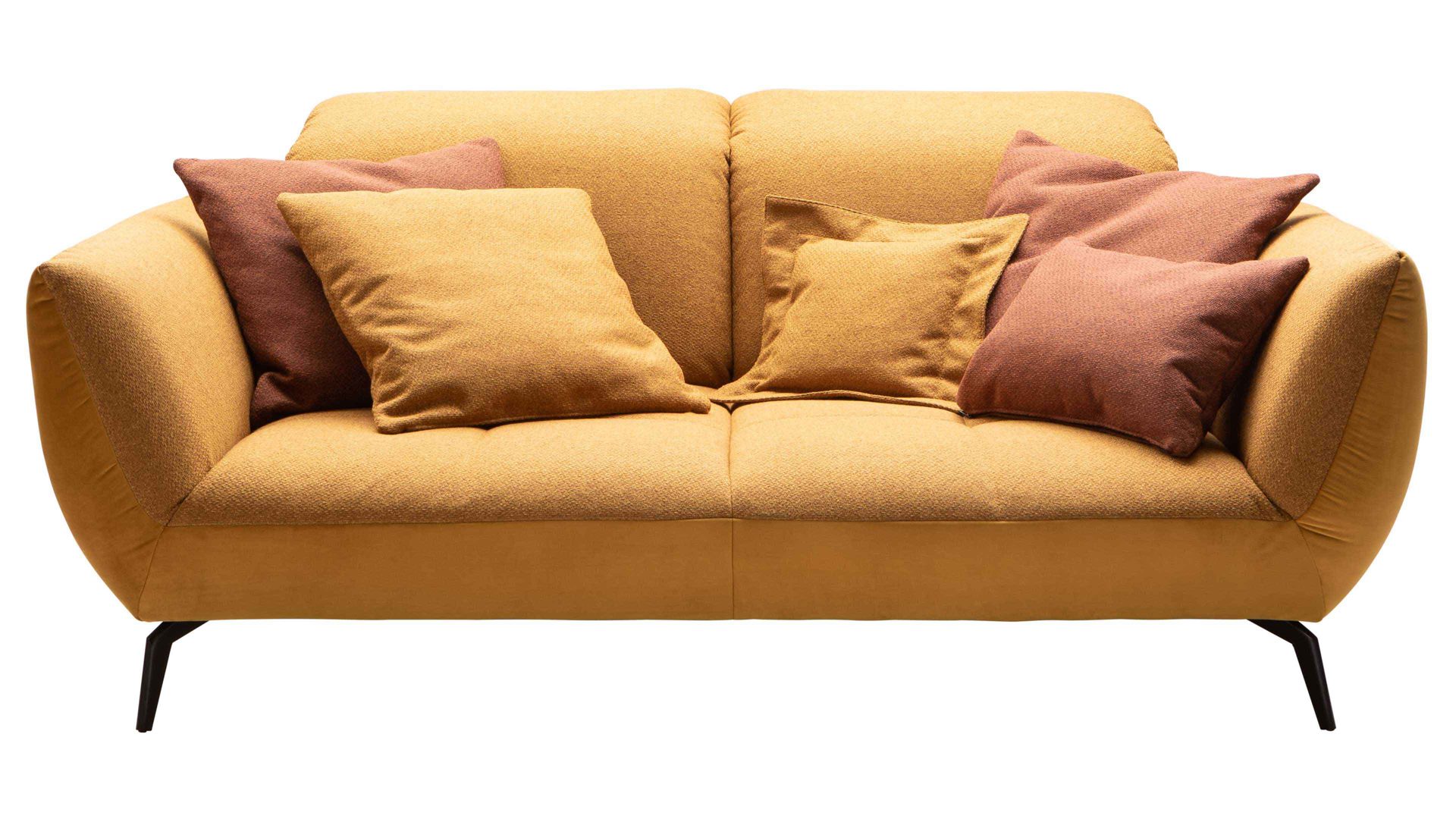 Dreisitzer KAWOO aus Stoff in Gelb KAWOO Polsterprogramm New Jersey - Dreisitzer senffarbener Bezug Portofino 06 - Breite ca. 204 cm