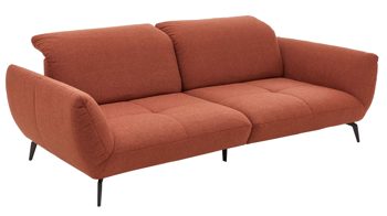Bigsofa KAWOO aus Stoff in Orange KAWOO Polsterprogramm New Jersey - Megasofa kupferfarbener Bezug Portofino 126 - Breite ca. 260 cm