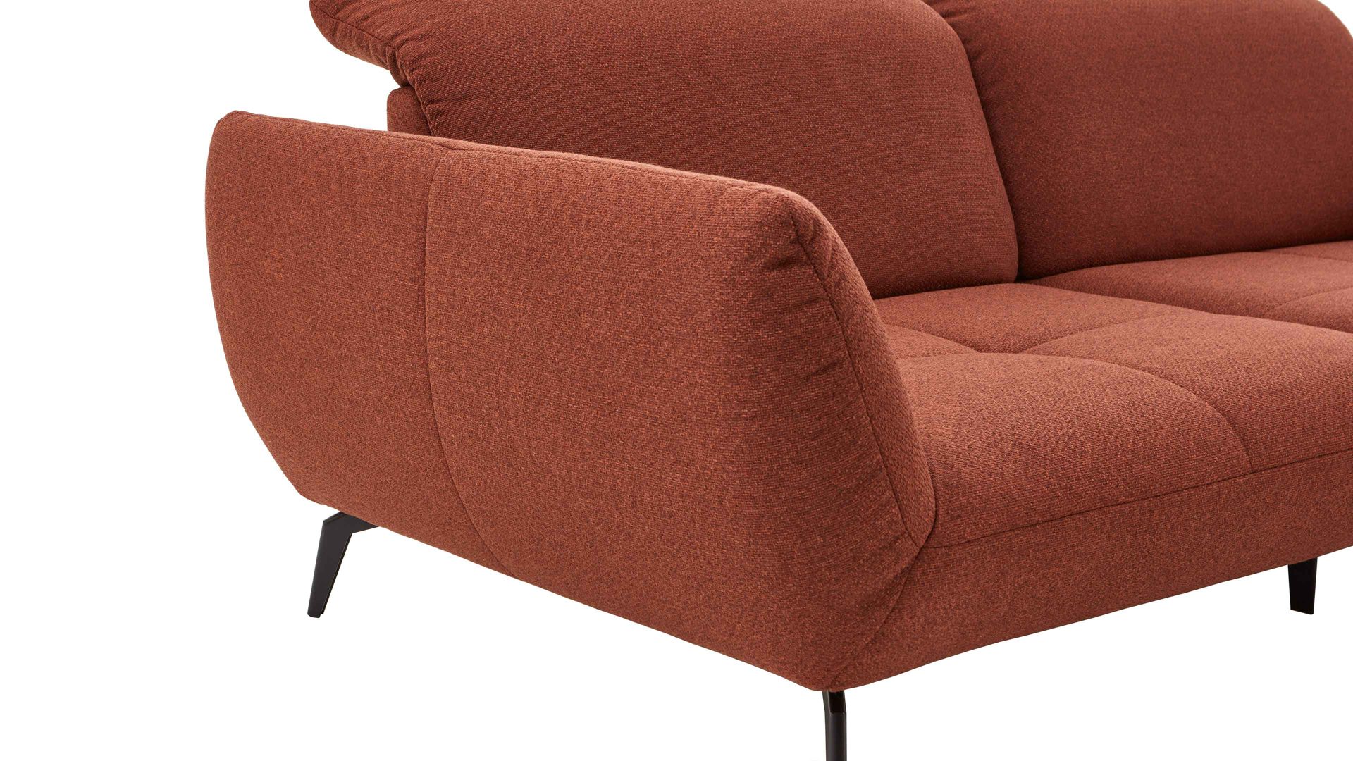 Bigsofa KAWOO aus Stoff in Orange KAWOO Polsterprogramm New Jersey - Megasofa kupferfarbener Bezug Portofino 126 - Breite ca. 260 cm
