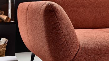 Bigsofa KAWOO aus Stoff in Orange KAWOO Polsterprogramm New Jersey - Megasofa kupferfarbener Bezug Portofino 126 - Breite ca. 260 cm