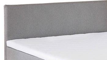 Boxspringbett Sun garden | 162739 aus Stoff in Grau Boxspringbett Philly silberfarbener Bezug 50290-720 – Liegefläche ca. 100 x 200 cm