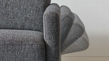 Schlafsofa comfortmaster besser sitzen, liegen, leben aus Stoff in Anthrazit Comfortmaster Schlafsofa Molto mit Faltbett-Funktion anthrazitfarbener Webstoff 2-6210 & Chromfüße - Breite ca. 156 cm