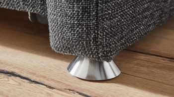 Schlafsofa comfortmaster besser sitzen, liegen, leben aus Stoff in Anthrazit Comfortmaster Schlafsofa Molto mit Faltbett-Funktion anthrazitfarbener Webstoff 2-6210 & Chromfüße - Breite ca. 156 cm