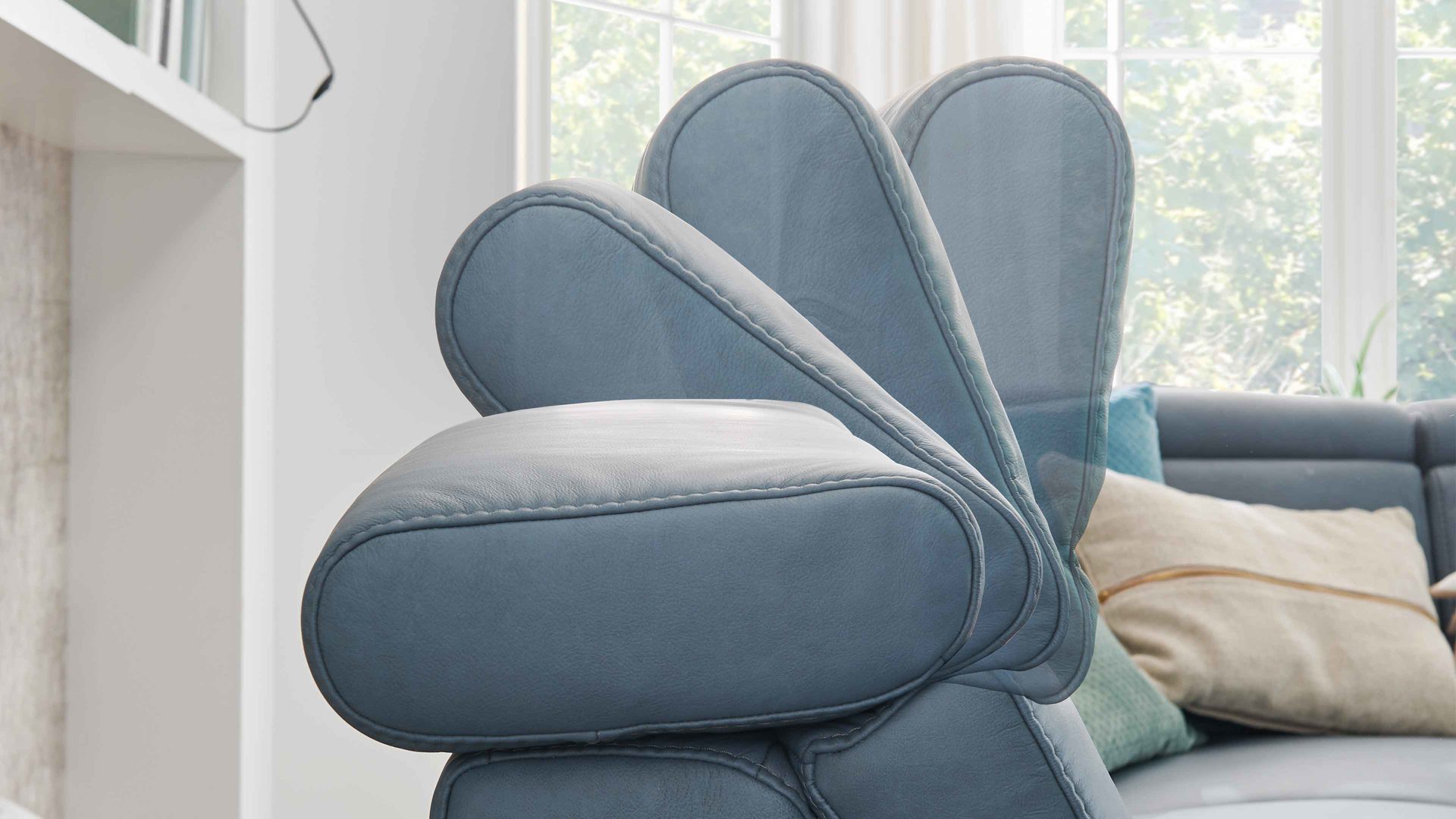 Funktion Steinpol polsteria aus Metall in Transparent Polsterprogramm Relaxa 6.0 Plus PSG XC - Kopfpolsterverstellung manuell