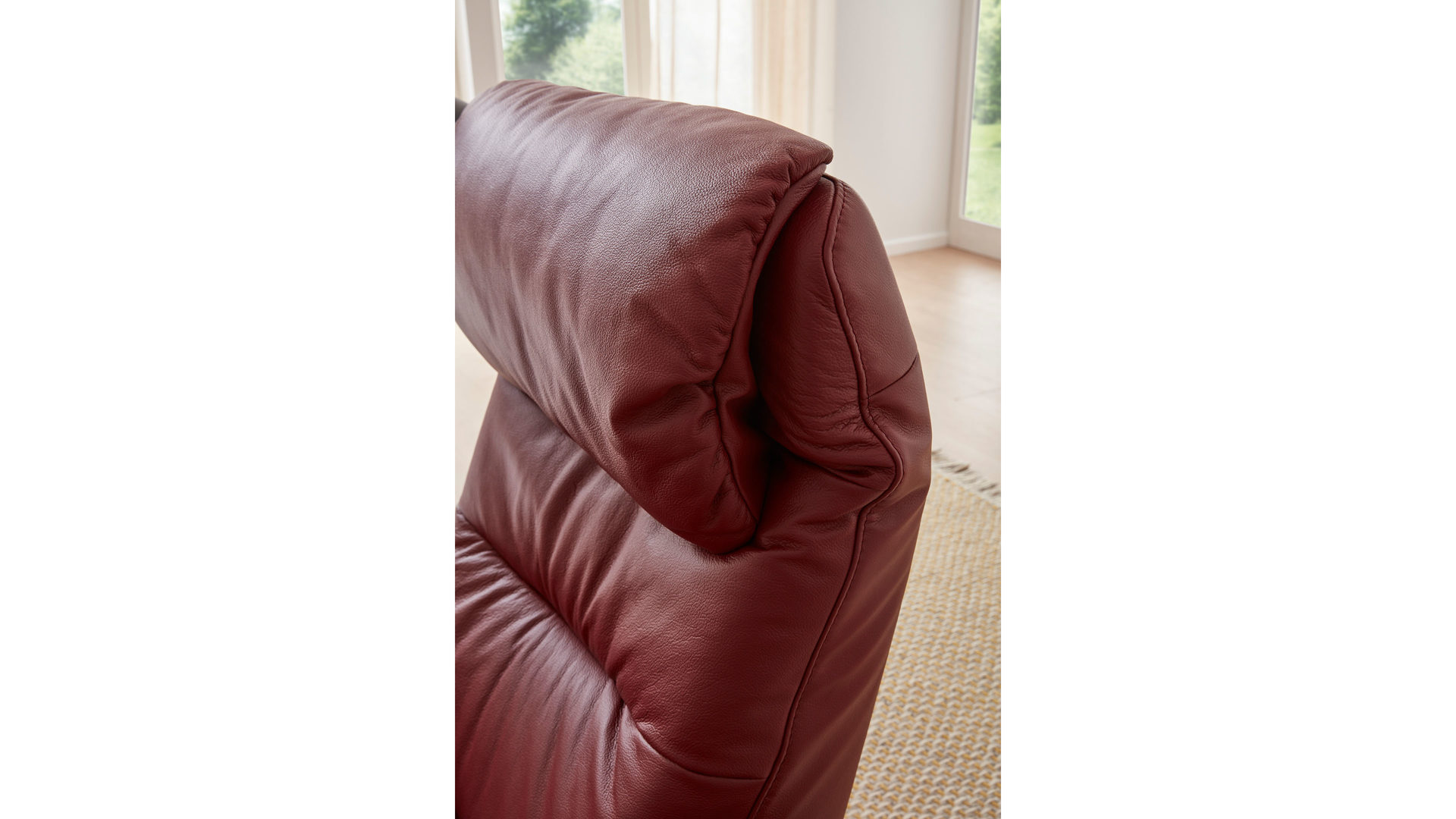 Relaxsessel comfortmaster besser sitzen, liegen, leben aus Leder in Rot Comfortmaster Fernsehsessel 9720 rossofarbenes LongLife-Rusticaleder  & edelstahlfarbener Tellerfuß