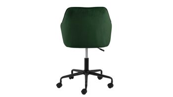 Drehstuhl Actona group aus Stoff in Dunkelgrün Drehstuhl Brooke waldgrüner Samt Vic 68AC & schwarzes Drehkreuz