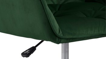 Drehstuhl Actona group aus Stoff in Dunkelgrün Drehstuhl Brooke waldgrüner Samt Vic 68AC & schwarzes Drehkreuz