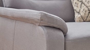 Ecksofa modulmaster aus Stoff in Hellgrau Modulmaster MM-PP1009 - Ecksofa mit Federkern graue Mikrofaser Holiday & schwarze Holzfüße – Stellfläche ca. 303 x 245 cm