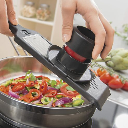 Küchenhelfer Gefu aus Kunststoff in Schwarz GEFU V-Hobel Edelstahl, japanischer Klingenstahl & Kunststoff