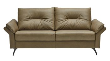 Zweisitzer Interliving aus Leder in Grün Interliving Sofa Serie 4400 - Zweisitzer olivgrünes Leder EVI 33 - Breite ca. 198 cm