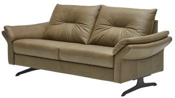 Zweisitzer Interliving aus Leder in Grün Interliving Sofa Serie 4400 - Zweisitzer 230-164 olivgrünes Leder EVI 33 - Breite ca. 214 cm