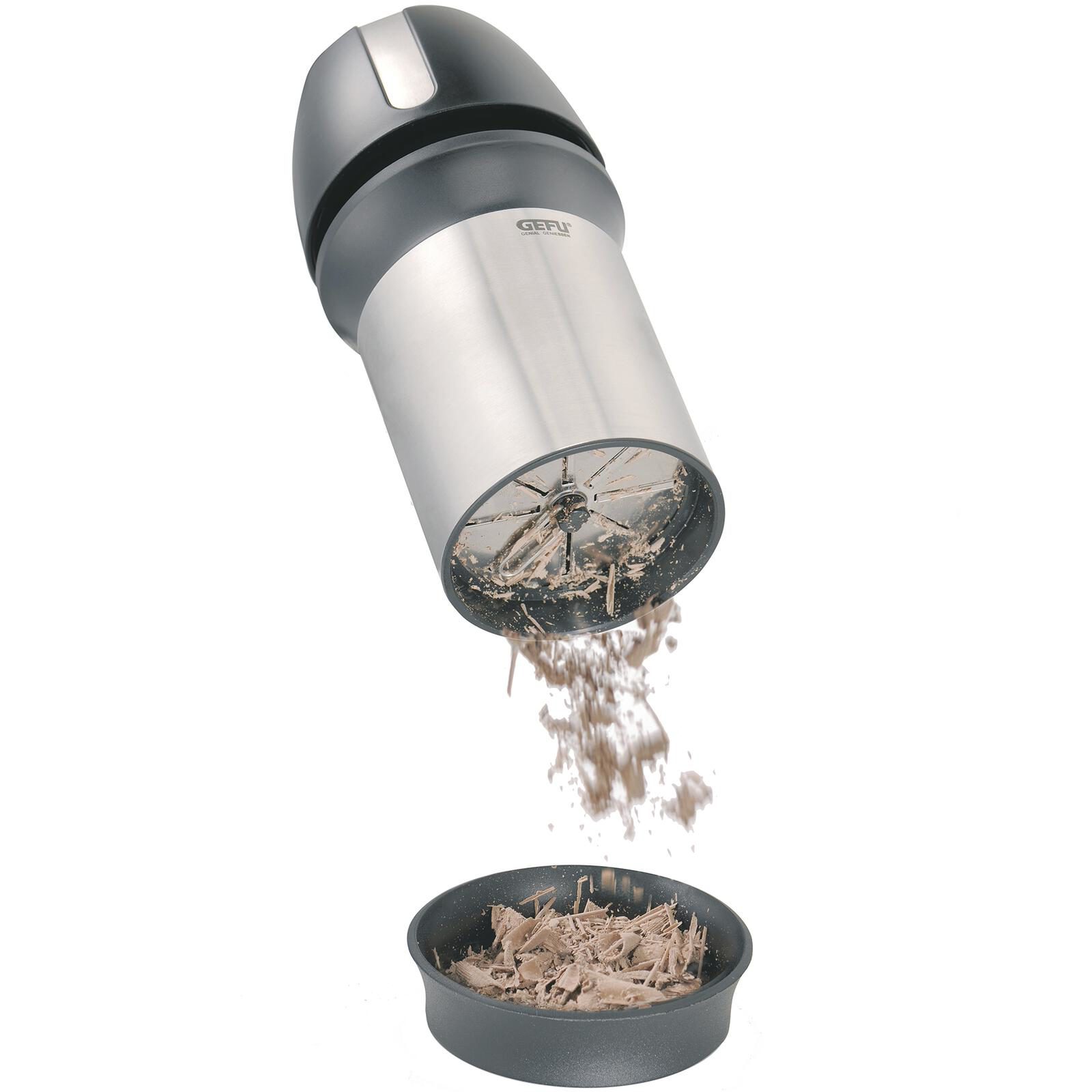 Küchenhelfer Gefu aus Kunststoff in Silber Schwarz GEFU Käsereibe aus hochwertigem Edelstahl & Kunststoff