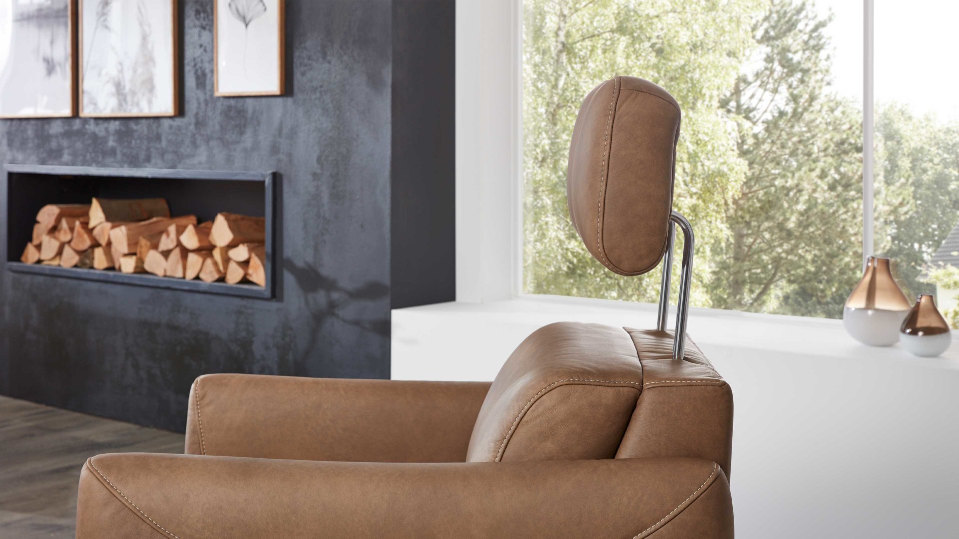 Relaxsessel comfortmaster besser sitzen, liegen, leben aus Leder in Hellbraun Comfortmaster 7180 - Relaxsessel 23L44 manuell - wüstenfarbenes LongLife-Leder & anthrazitfarbener Sternfuß