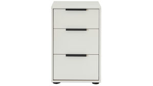 Nachtkommode Wiemann | oeseder aus Holz in Weiß Kleiderschrankprogramm Phoenix – Nachtkommode Weiß & Schiefer - drei Schübe, ca. 40 x 63 cm