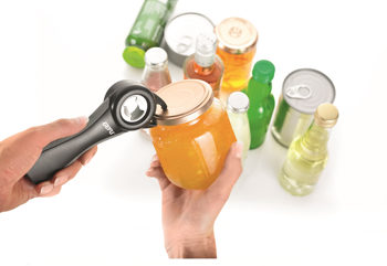 Küchenhelfer Gefu aus Kunststoff in Silber GEFU Multifunktionsöffner 5 in 1 aus hochwertigem Kunststoff