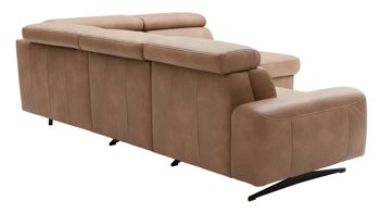 Ecksofa comfortmaster besser sitzen, liegen, leben aus Leder in Hellbraun Comfortmaster 1180 Spektra - Ecksofa wüstenfarbenes LongLife-Leder - Stellfläche ca. 280 x 239 cm