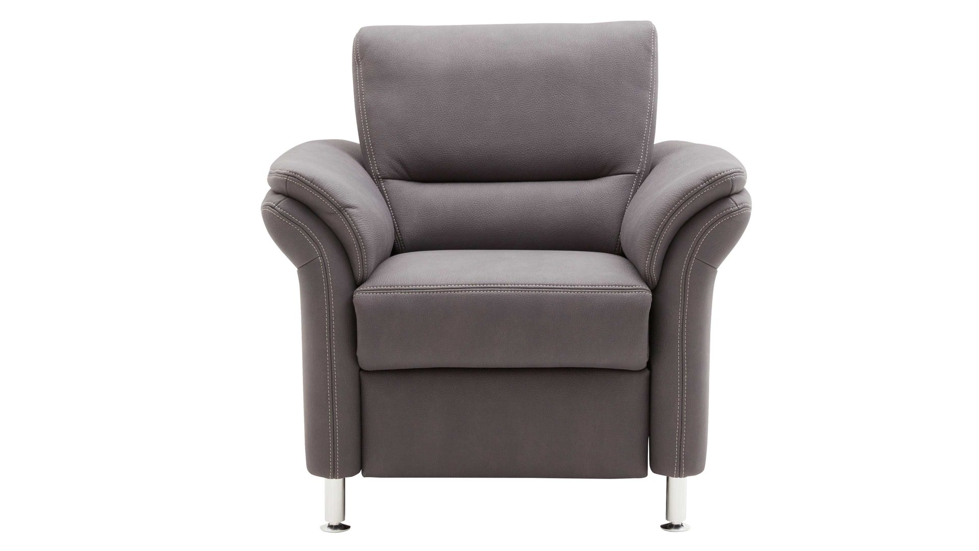 Polstersessel modulmaster aus Stoff in Grau Modulmaster MM-ZE1049 - Polstersessel graue Mikrofaser Mammut & Metallfüße