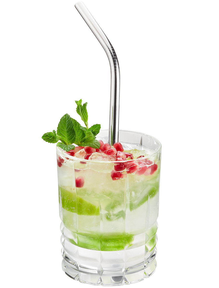 Küchenhelfer Gefu in Edelstahl GEFU Edelstahltrinkhalm 23cm, 4 Stück mit Bürste aus hochwertigem Edelstahl