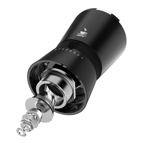 Küchenhelfer Gefu aus Kunststoff Aluminium Glas Holz in Schwarz GEFU Santiago Kaffeemühle aus hochwertigem Edelstahl