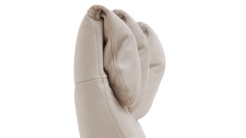 Relaxsessel comfortmaster besser sitzen, liegen, leben aus Leder in Weiß Comfortmaster 7304 - Easy-Swing-Sessel 31N nebelfarbenes LongLife-Leder Rustika & edelstahlfarbener Tellerfuß