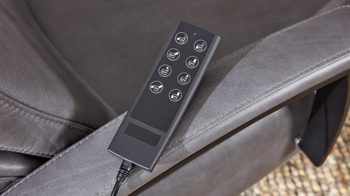 Relaxsessel Interliving aus Leder in Schwarz Interliving Sessel Serie 4541 – Relaxsessel F motorisch - anthrazitfarbenes LongLife-Leder Texas & Sternfuß V4S