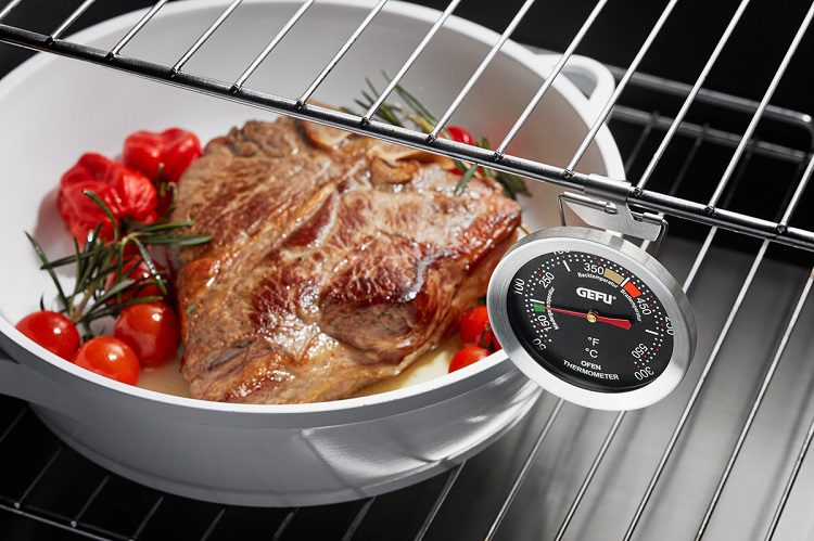 Küchenhelfer Gefu in Silber Schwarz GEFU Backofenthermometer Backofenthermometer - Messbereich 50 – 300 °C