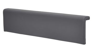 Kopfstütze Interliving aus Stoff in Dunkelgrau Interliving Schlafzimmer Serie 1025 – Kopfteilpolster-Set Länge ca. 92 cm - graphitfarbenes Kunstleder