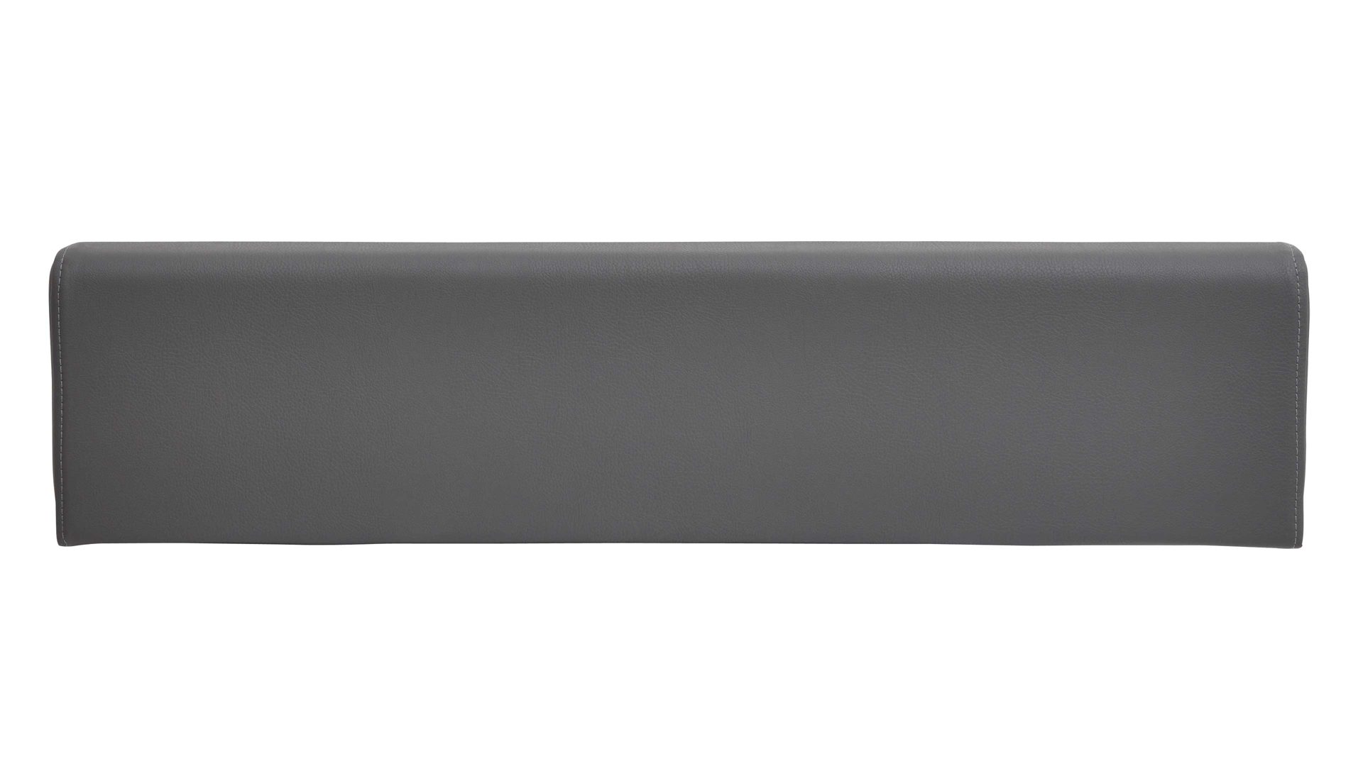 Kissen-Set Interliving aus Stoff in Dunkelgrau Interliving Schlafzimmer Serie 1025 – Kopfteilpolster-Set Länge ca. 72 cm - graphitfarbenes Kunstleder