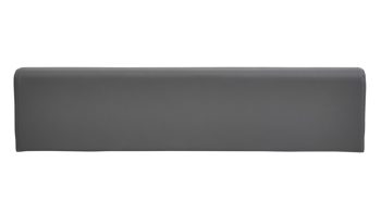 Kopfstütze Interliving aus Stoff in Dunkelgrau Interliving Schlafzimmer Serie 1025 – Kopfteilpolster-Set 530449 Länge ca. 82 cm - graphitfarbenes Kunstleder