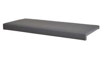 Polsterbank Interliving aus Stoff in Dunkelgrau Interliving Schlafzimmer Serie 1025 – Bettbank graphitfarbenes Kunstleder & Balkeneiche gehackt - Länge ca. 140 cm