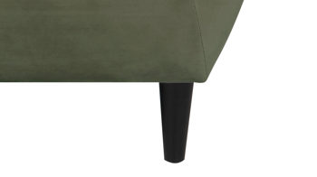 Zweisitzer Actona group aus Stoff in Dunkelgrün Zweisitzer-Sofa als bequemes Polstermöbel waldgrüner Samt Vic 18 & schwarze Holzfüße, Breite ca.  150 cm