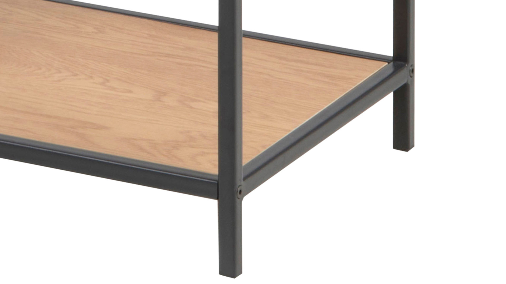 Regal Actona group aus Holz in Holzfarben Regal Seaford im Industrielook bzw. Bücherregal Wildeiche & Schwarz – ca. 77 x 114 cm