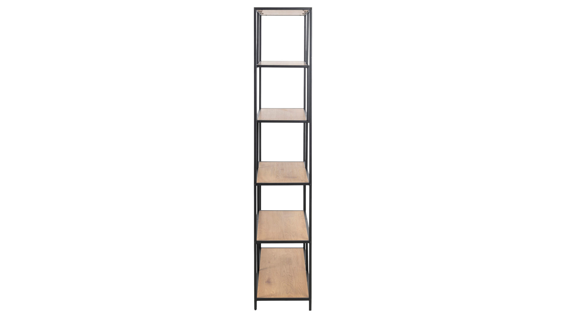 Regal Actona group aus Holz in Holzfarben Regal Seaford  im Industrielook als Esszimmermöbel Wildeiche & Schwarz – ca. 114 x 185cm