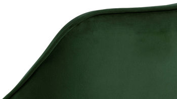 Vierfußstuhl Actona group aus Stoff in Dunkelgrün Armlehnstuhl Brooke waldgrüner Samt Vic 68AC & schwarzes Metall