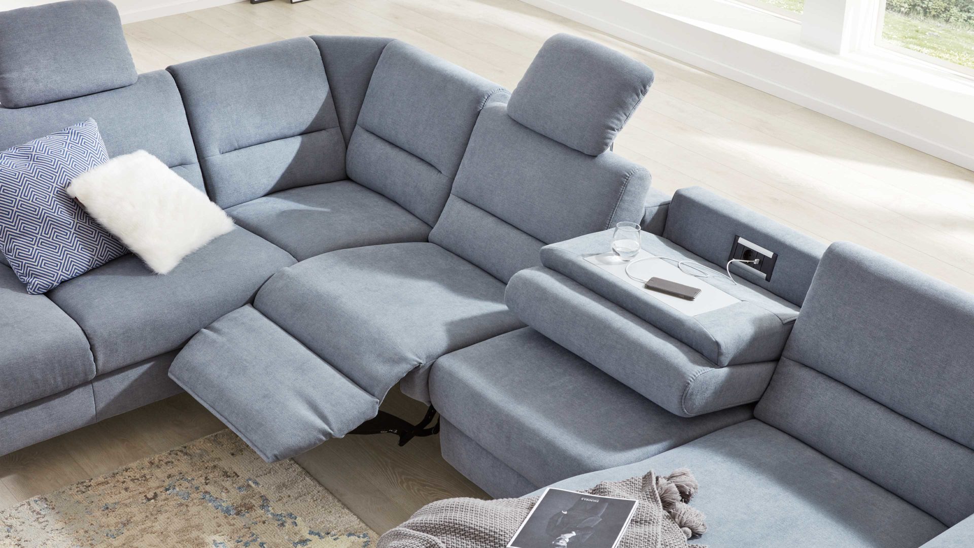 Funktion Interliving aus Metall in Transparent Interliving Sofa Serie 4305 – Relaxfunktion Funktions-Mehrpreis