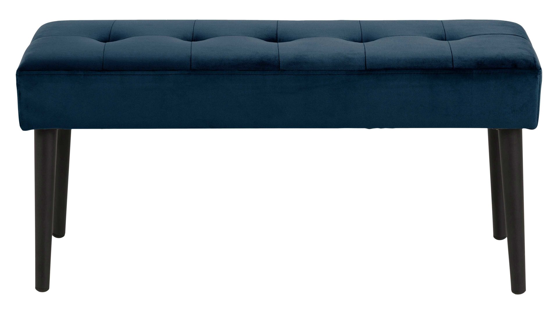 Polsterbank Actona group aus Stoff in Dunkelblau Polsterbank Glory marineblauer Samt Vic 66 - Länge ca. 140 cm