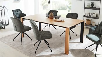 Auszugtisch Interliving aus Holz in Holzfarben Interliving Esszimmer Serie 5110 - Auszugtisch T0701 Eiche natur - ca. 180 - 280 x 90 cm