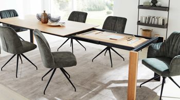 Auszugtisch Interliving aus Holz in Holzfarben Interliving Esszimmer Serie 5110 - Auszugtisch T0701 Eiche natur - ca. 180 - 280 x 90 cm