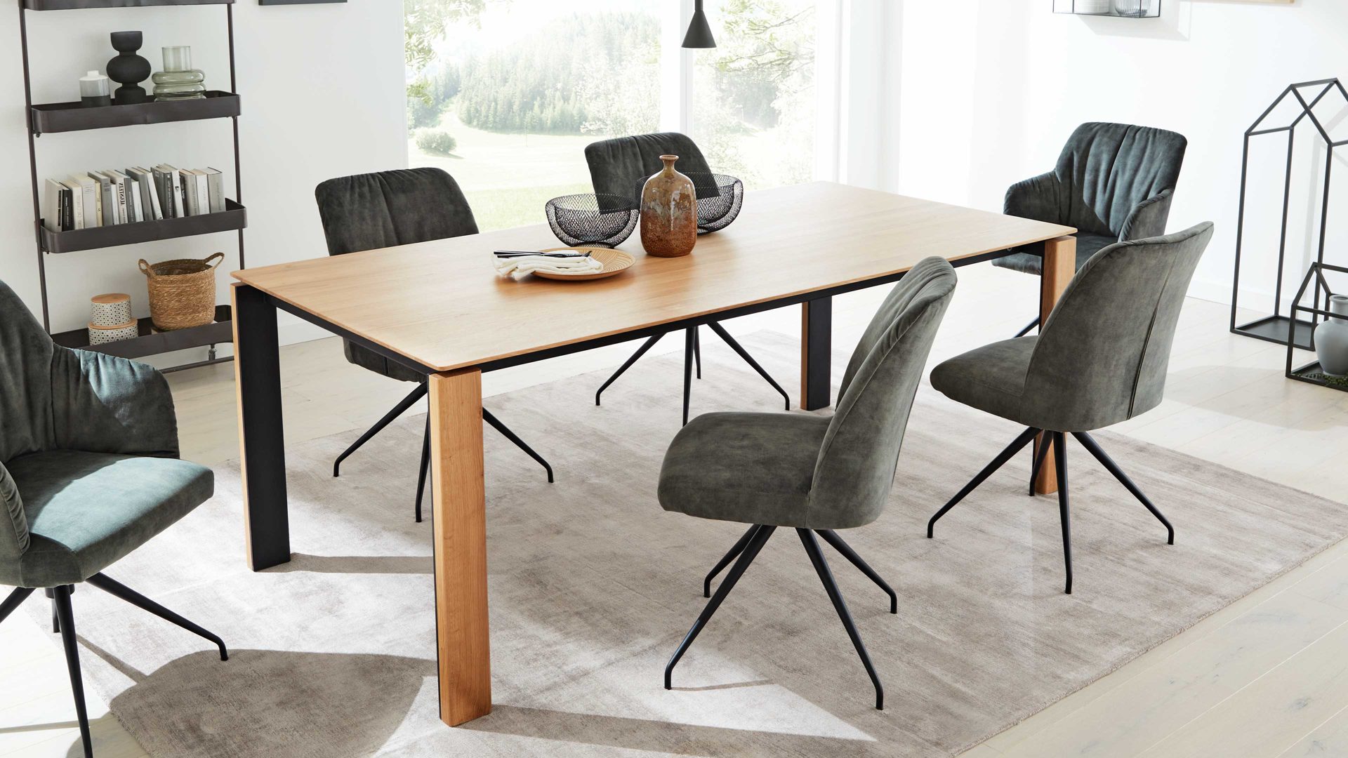 Esstisch Interliving aus Holz in Holzfarben Interliving Esszimmer Serie 5110 - Esstisch T0500 Eiche natur - ca. 180 x 100 cm