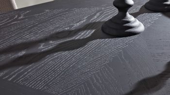 Auszugtisch Interliving aus Holz in Schwarz Interliving Esszimmer Serie 5110 - Auszugtisch mattschwarzes Eichefurnier - ca. 160 - 260 x 90 cm