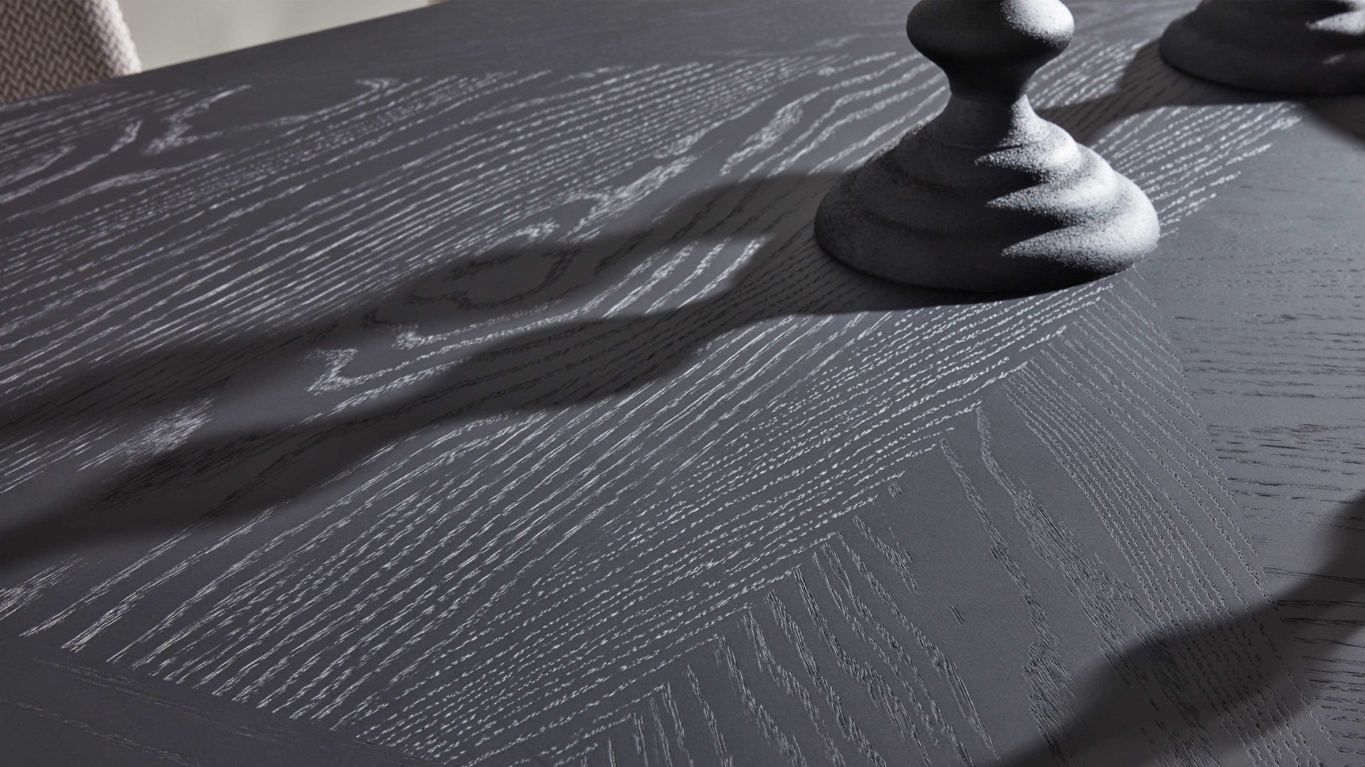 Auszugtisch Interliving aus Holz in Schwarz Interliving Esszimmer Serie 5110 - Auszugtisch mattschwarzes Eichefurnier - ca. 200 - 300 x 100 cm