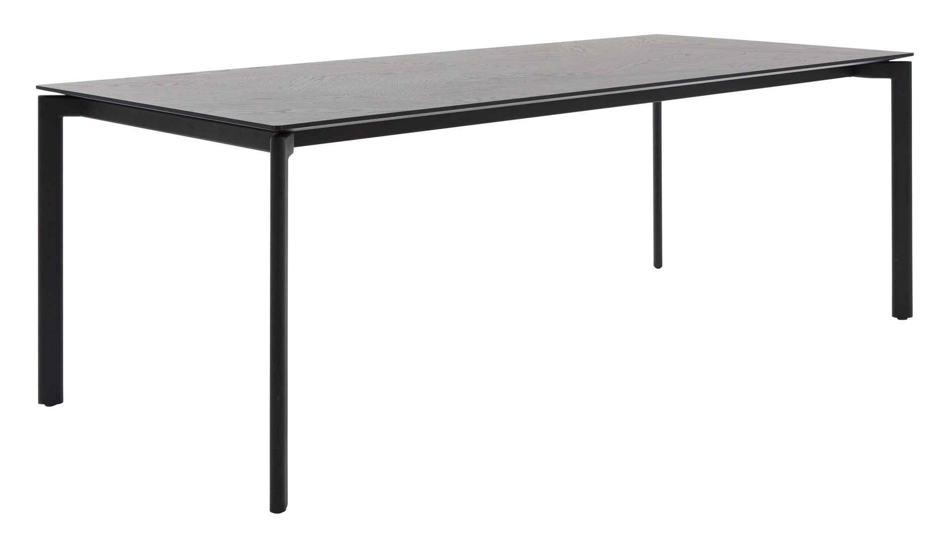 Esstisch Interliving aus Holz in Schwarz Interliving Esszimmer Serie 5110 - Esstisch mattschwarzes Eichefurnier - ca. 220 x 100 cm