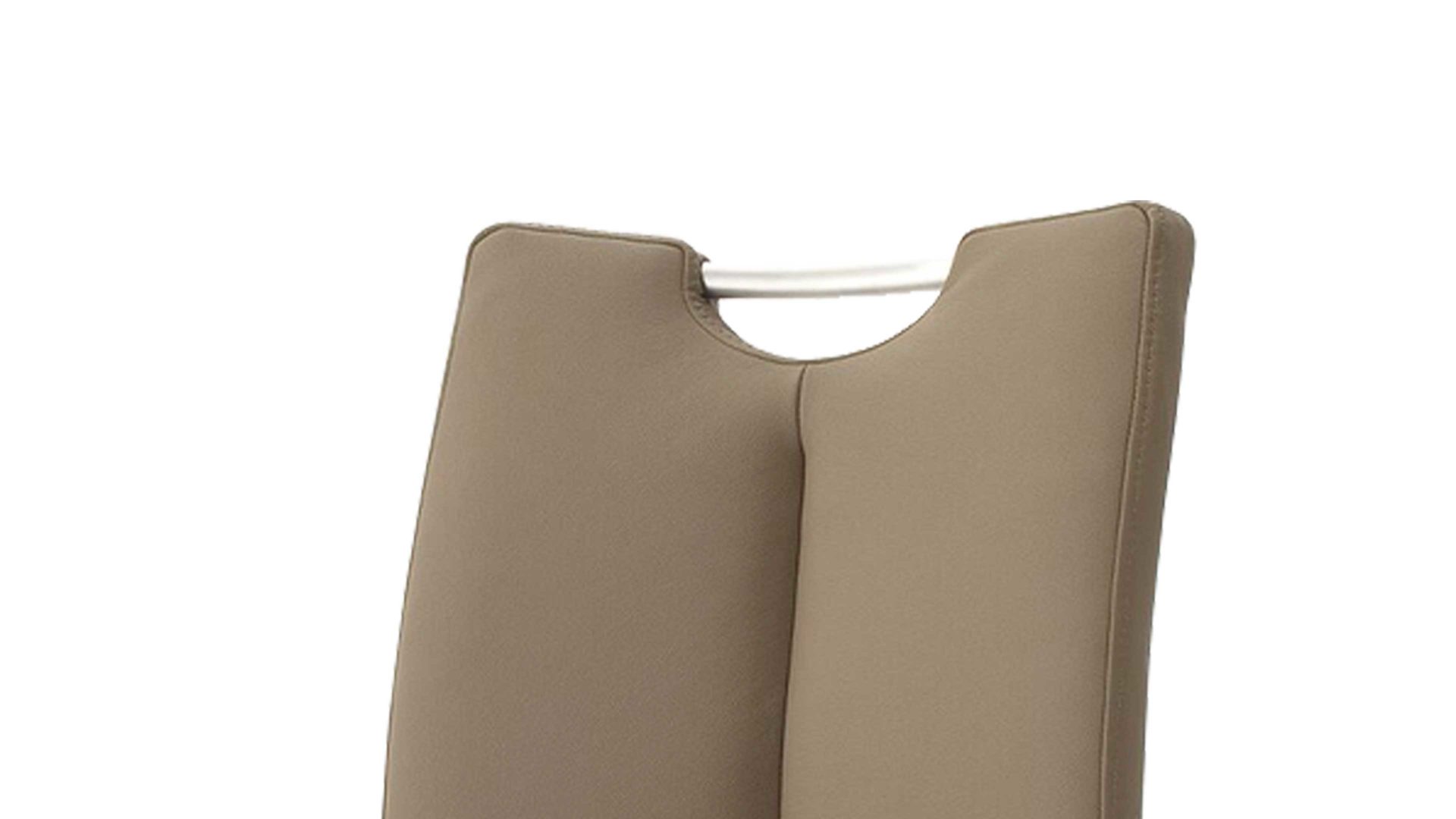 Schwingstuhl Mca furniture aus Stoff in Braun Schwingstuhl Artos cappuccinofarbenes Kunstleder CX & Edelstahl